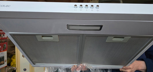 Cecotec Flux CM 602200 Inox B Konventionelle Dunstabzugshaube, 60 cm breit