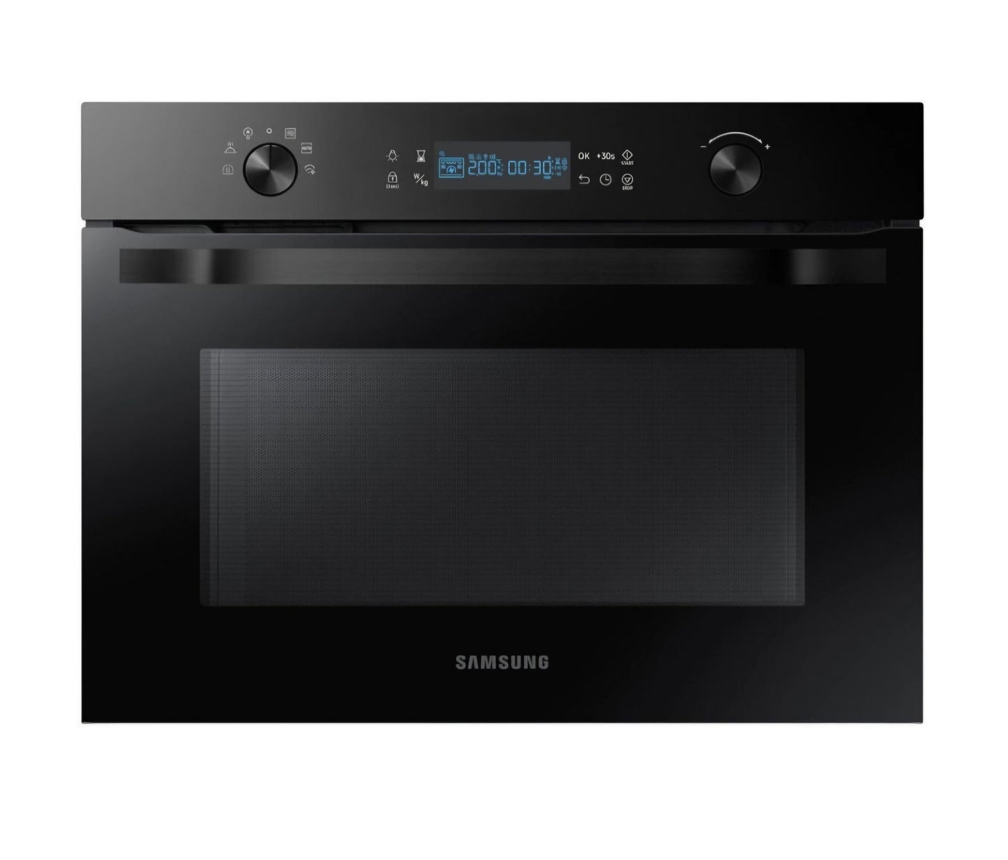 Samsung NQ50K3130BM Einbaubackofen mit Mikrowelle, Autark, 50L schwarz