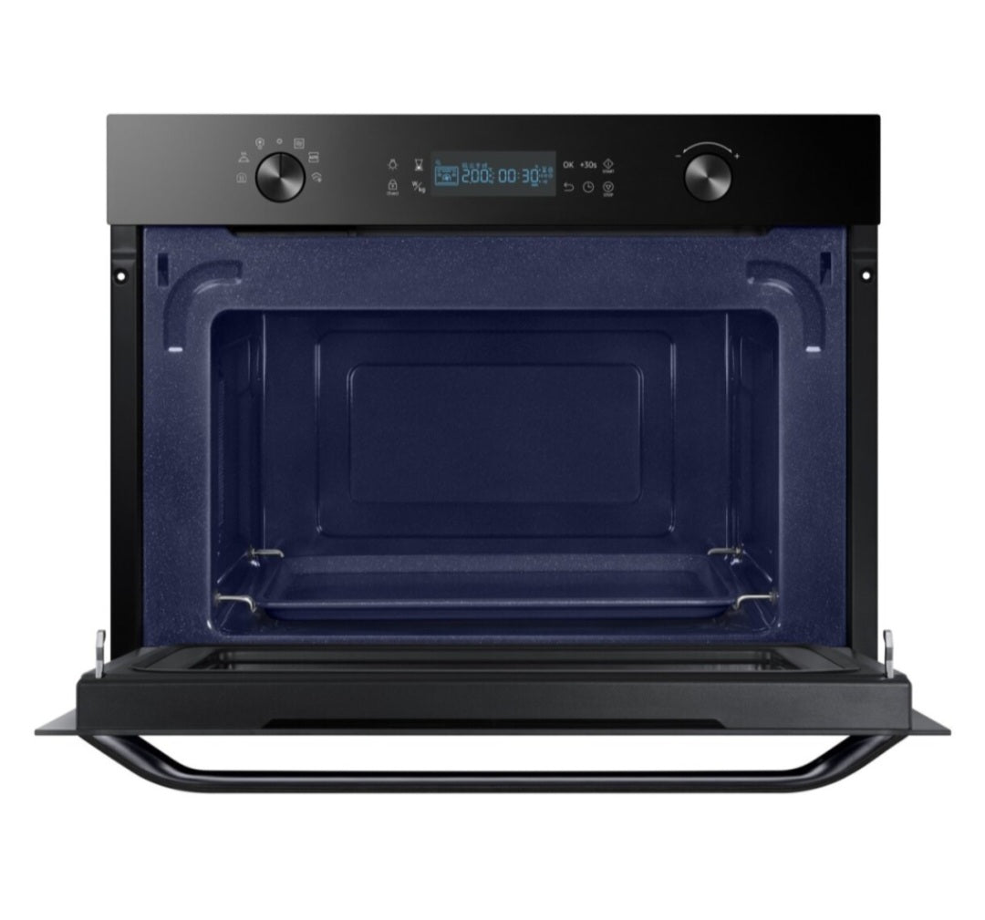 Samsung NQ50K3130BM Einbaubackofen mit Mikrowelle, Autark, 50L schwarz