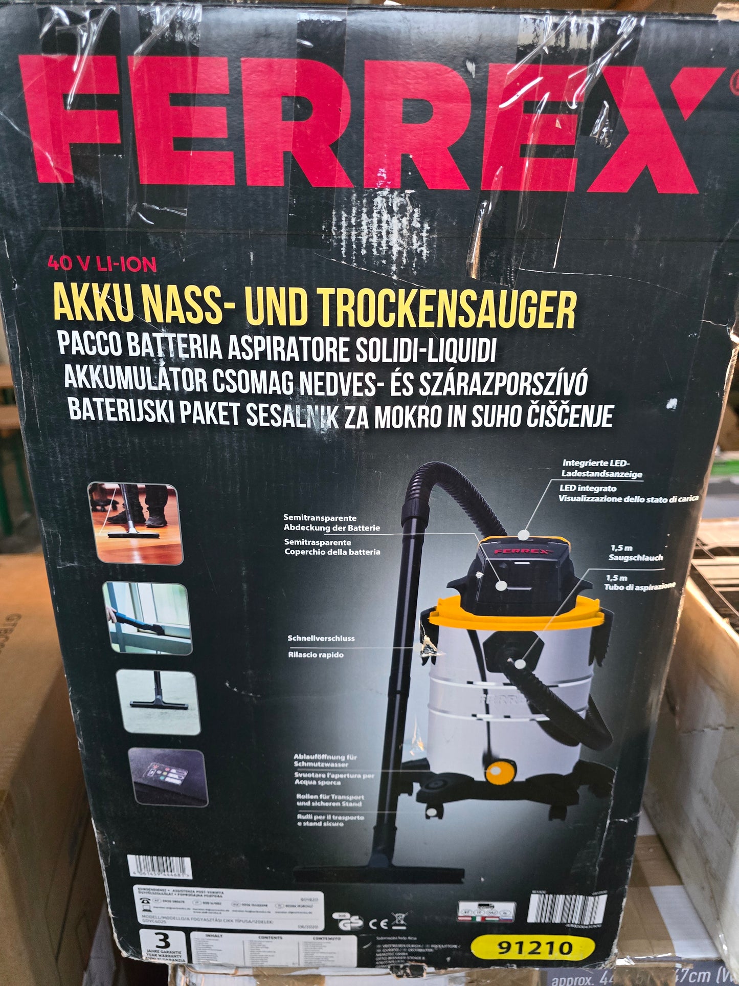 Ferrex Akku Nass- und Trockensauger !OHNE! Schlauch