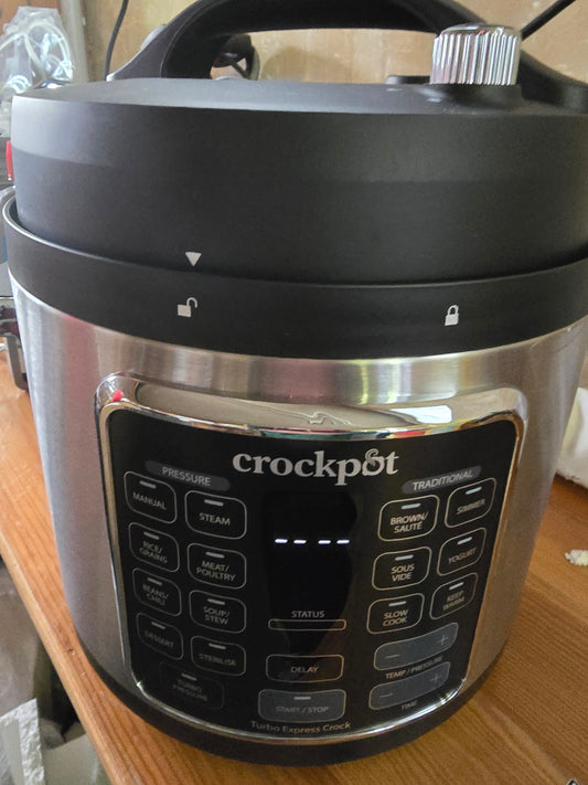 CROCKPOT CSC062X-01 5,6 L TURBO EXPRESS Multikocher/Schnellkochtopf Silber (Rührschüsselkapazität: 5,6 l, 1400 Watt)
